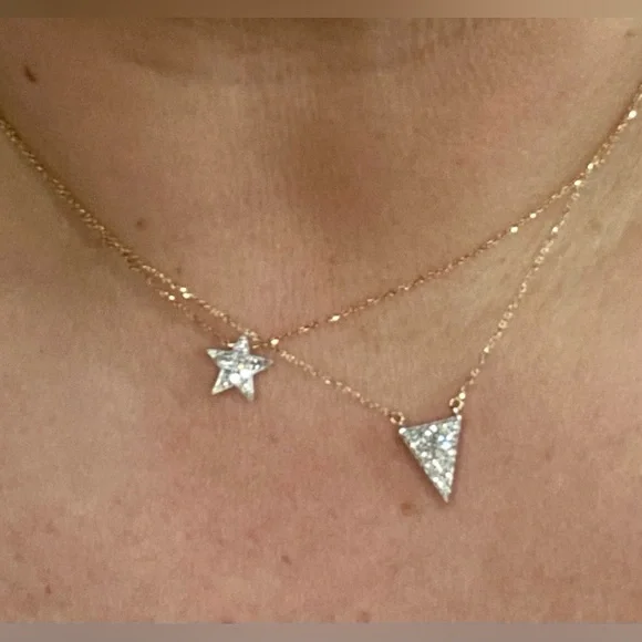 Dana Rebecca Julianne Himiko Diamond Star Rose Gold Necklace - Picture 2 of 6